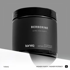 Toniiq Berberine lab testing certificate showing third-party quality verification.