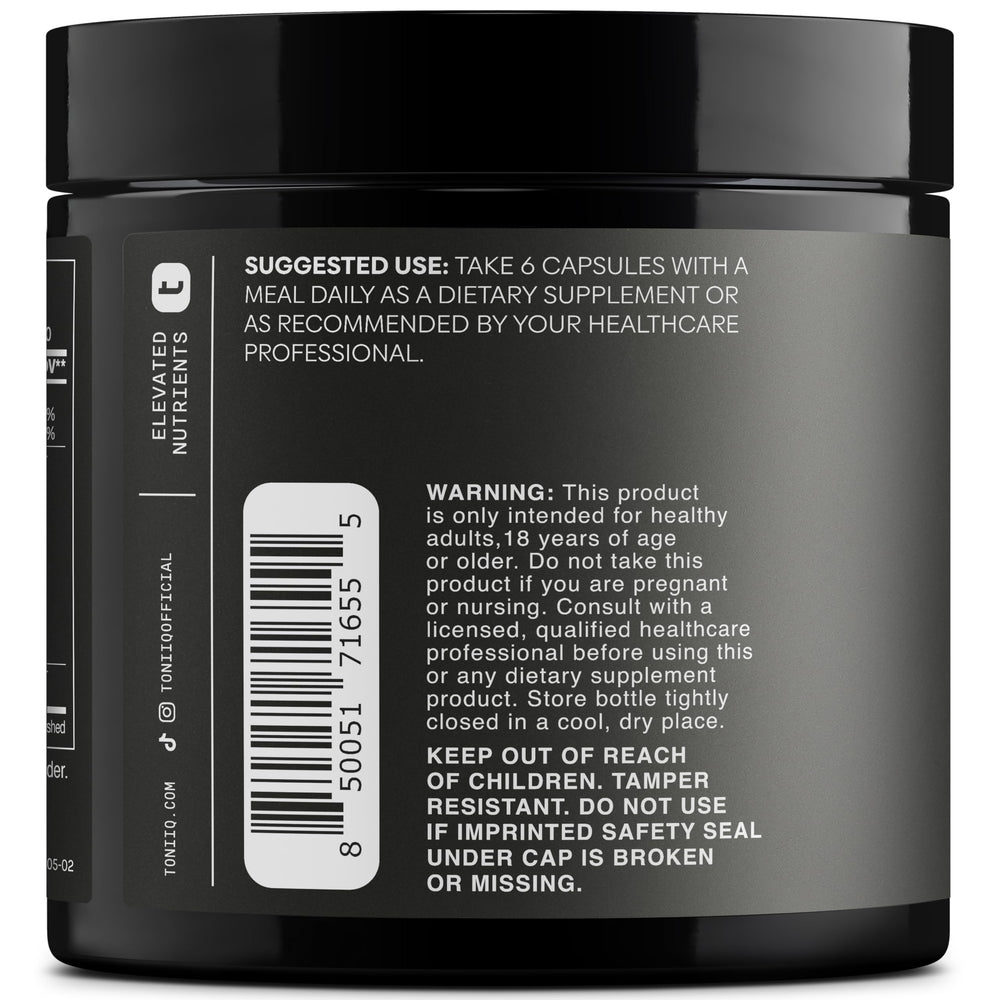 Toniiq HGH packaging open inviting inspection of contents and quality.