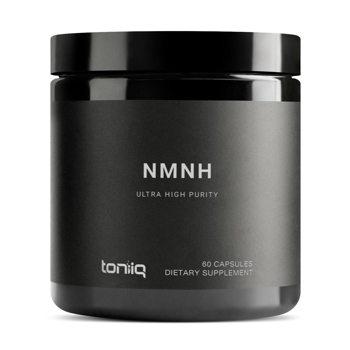 Toniiq NMNH supplement bottle shows premium packaging for NAD+ support.