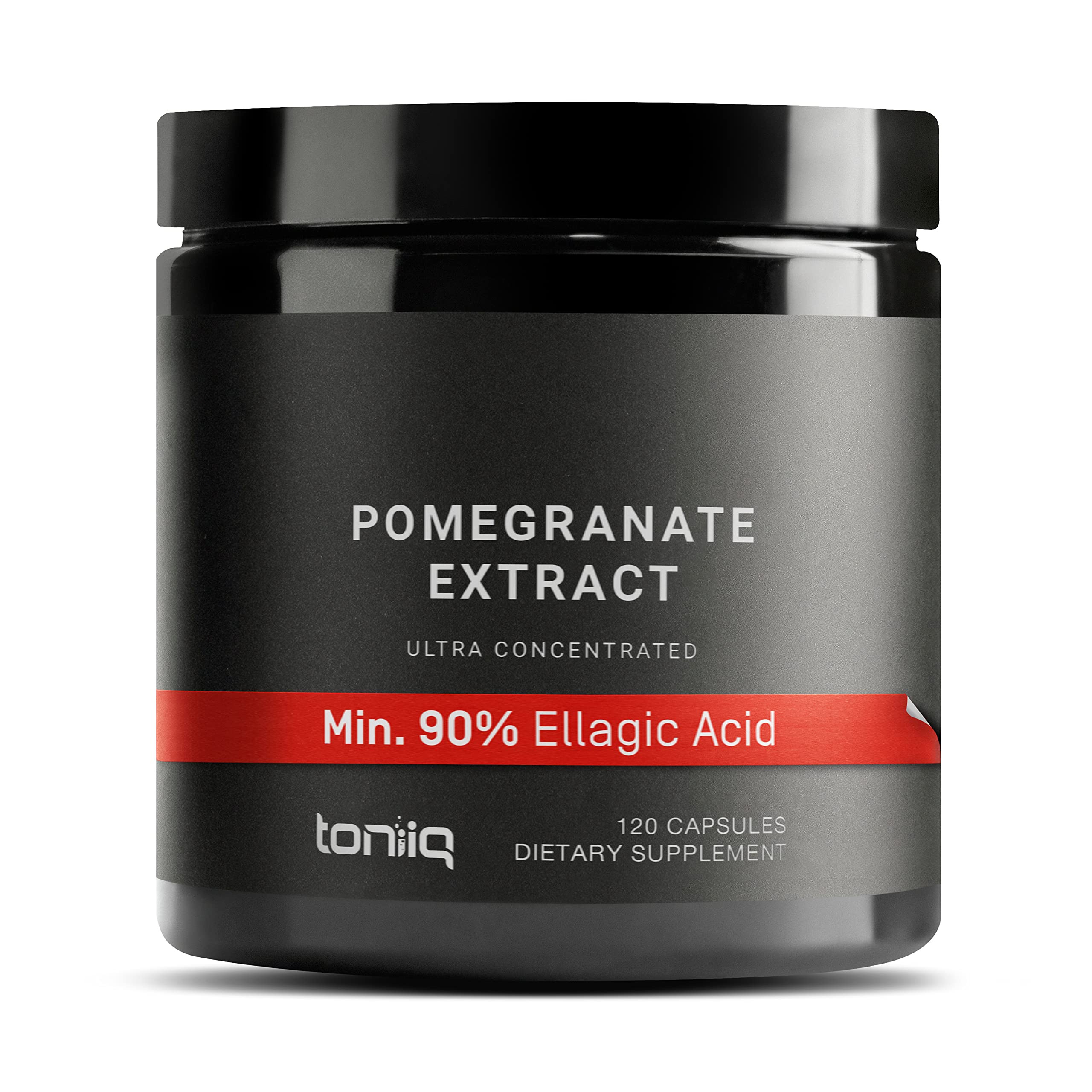 Toniiq Pomegranate Extract amber bottle for daily supplement routine