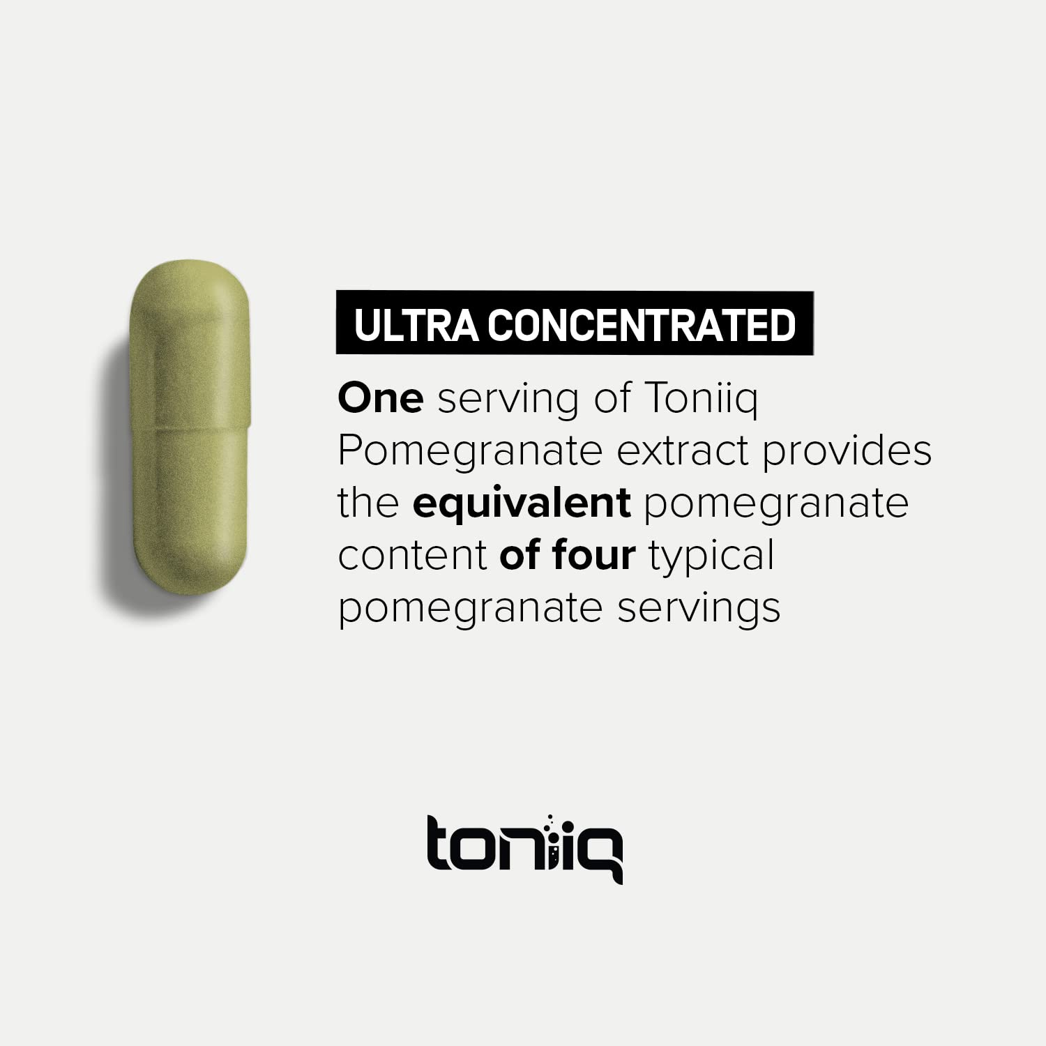 Toniiq Pomegranate Extract third-party testing seal for purity and quality
