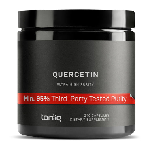 Toniiq Quercetin capsules 1000mg per serving for high-purity daily use