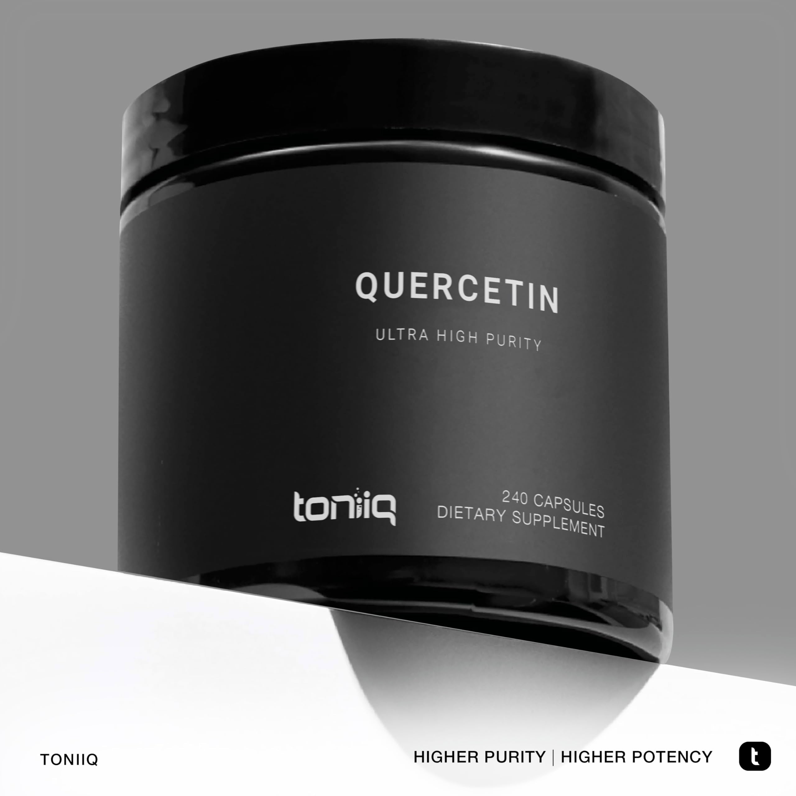 Toniiq Quercetin capsules show 95% purity for premium quality