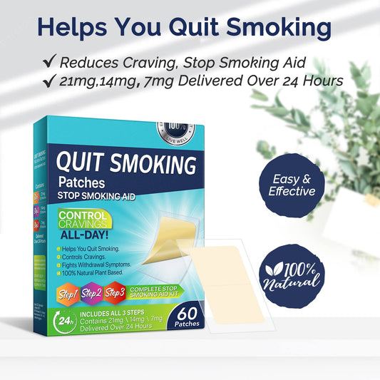 Tooffi Quit Smoking Patches on skin during application.
