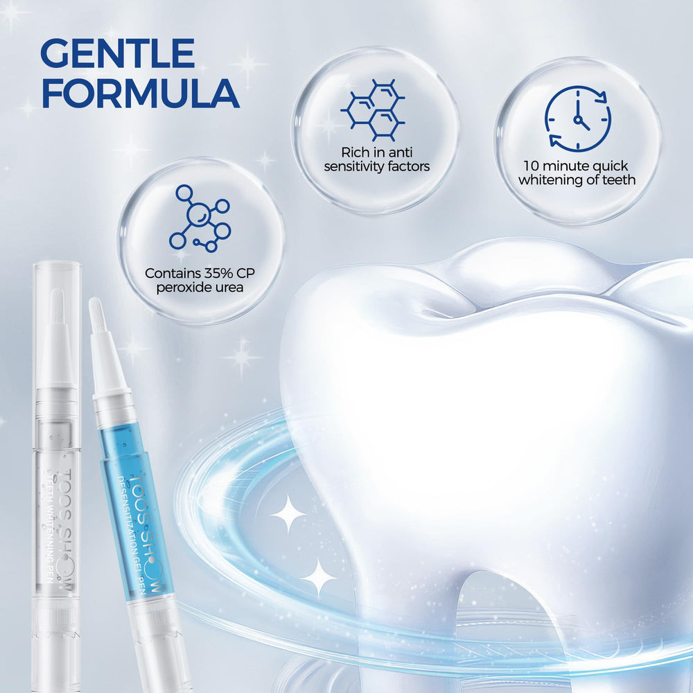 Toos Show Gel Pen provides precise, gentle whitening application.