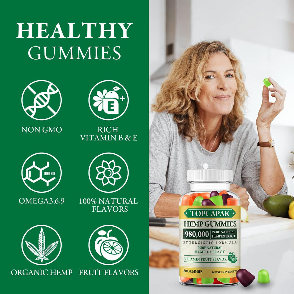 TopCAPAK Gummies shown in daily routine on desk or nightstand.