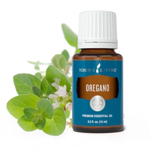 Topical application with Young Living oregano oil using a dropper.