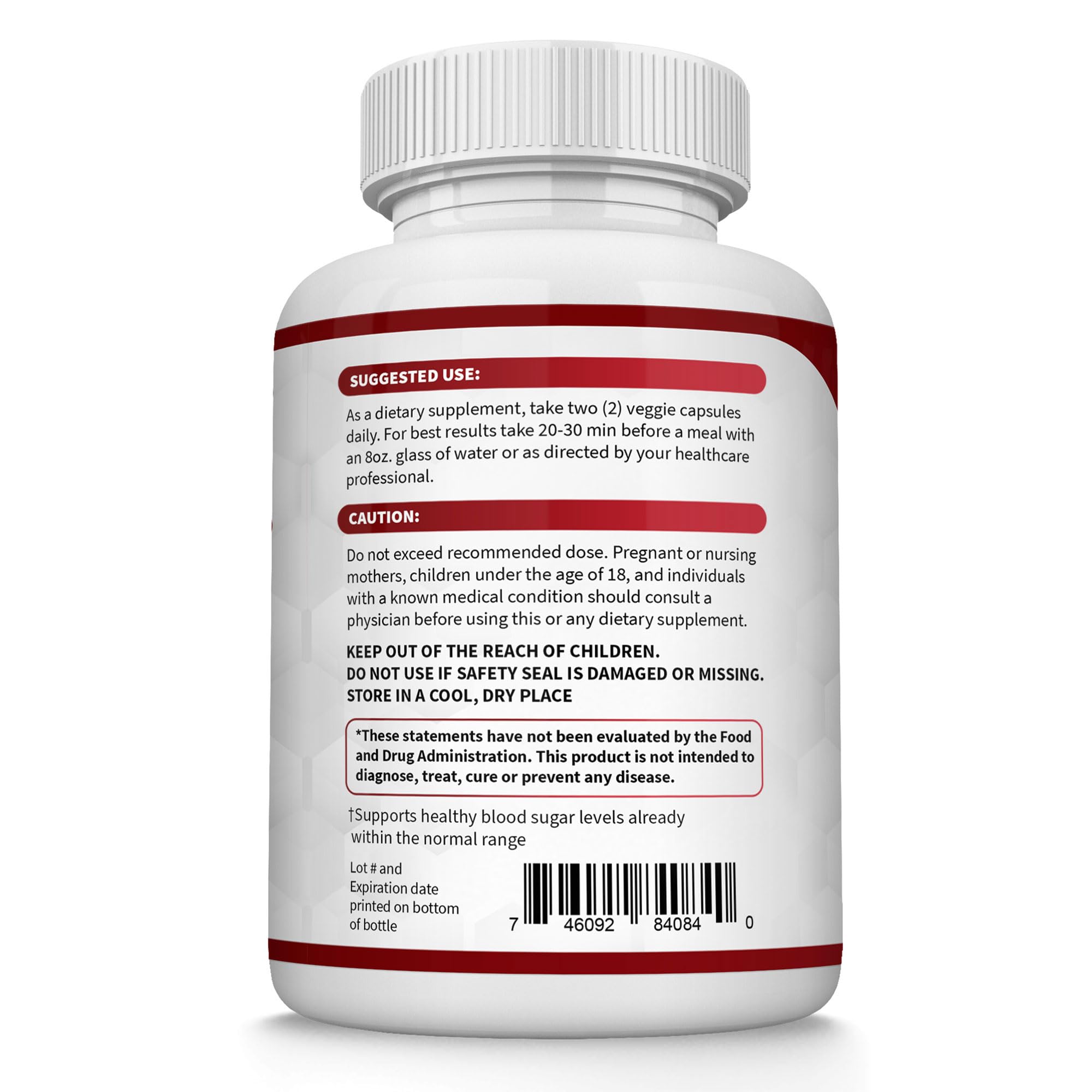 Toplux Blood Sugar Complex packaging indicating a 30-day supply