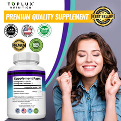 Toplux Keto Blocker capsules on a breakfast table ready for carb-conscious meals