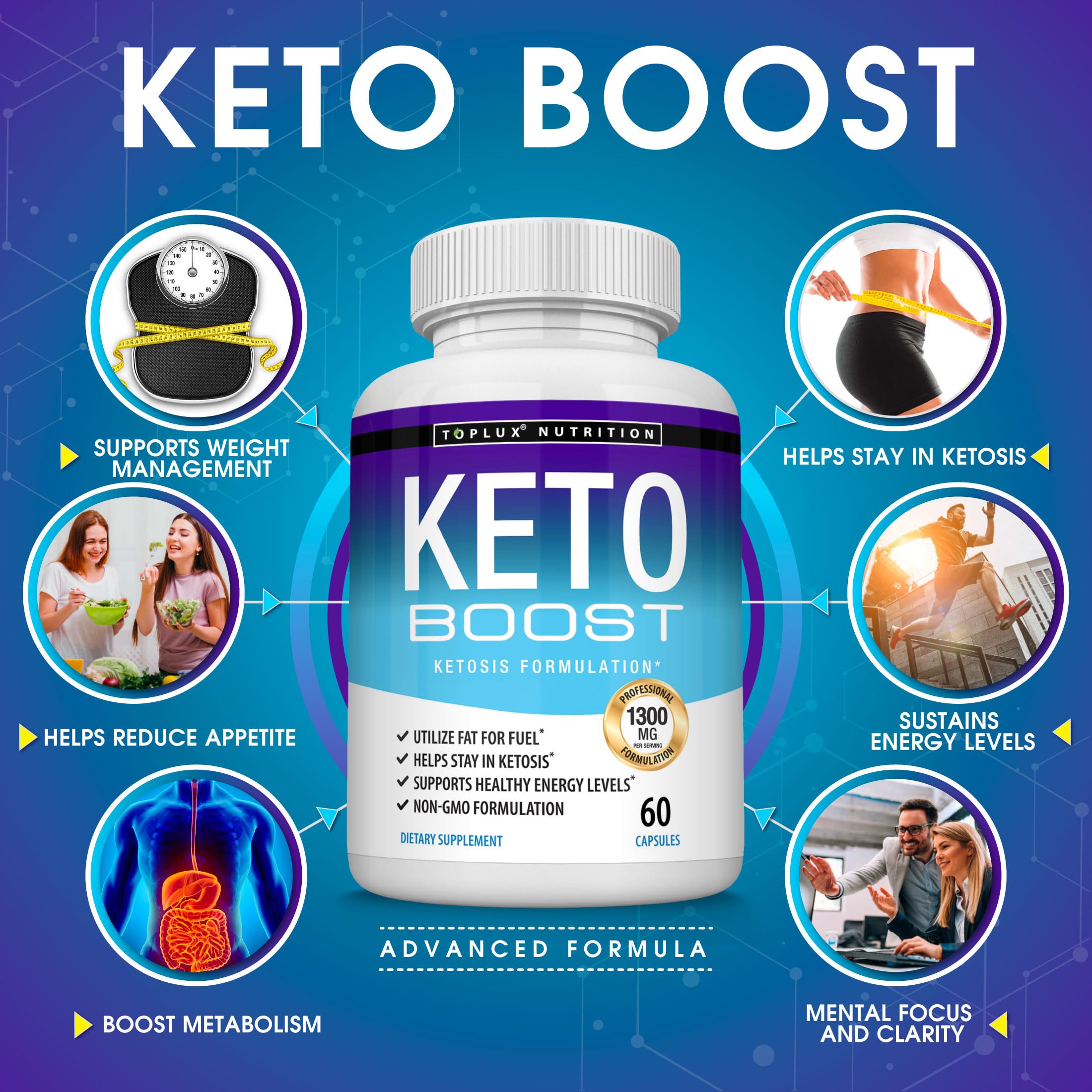 Toplux Keto Boost capsules ready for everyday energy and focus