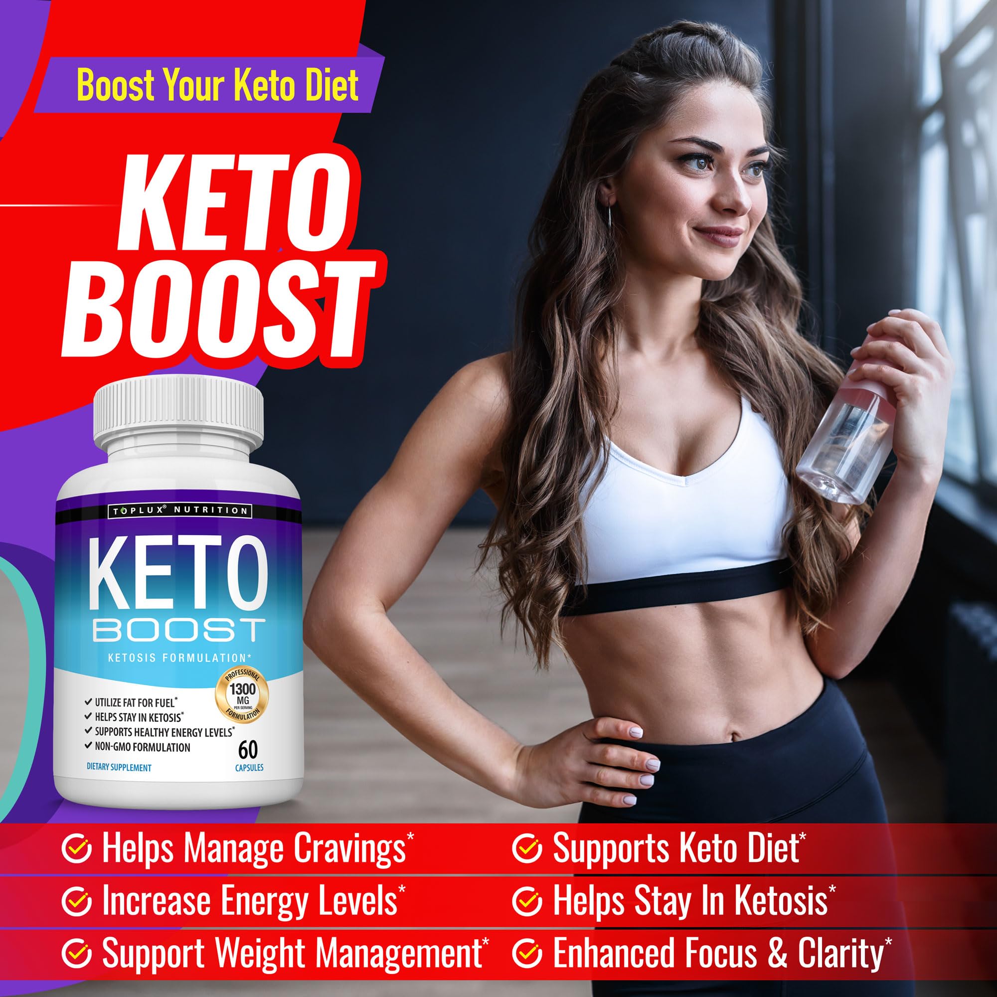 Toplux Keto Boost GMP seal indicates quality manufacturing