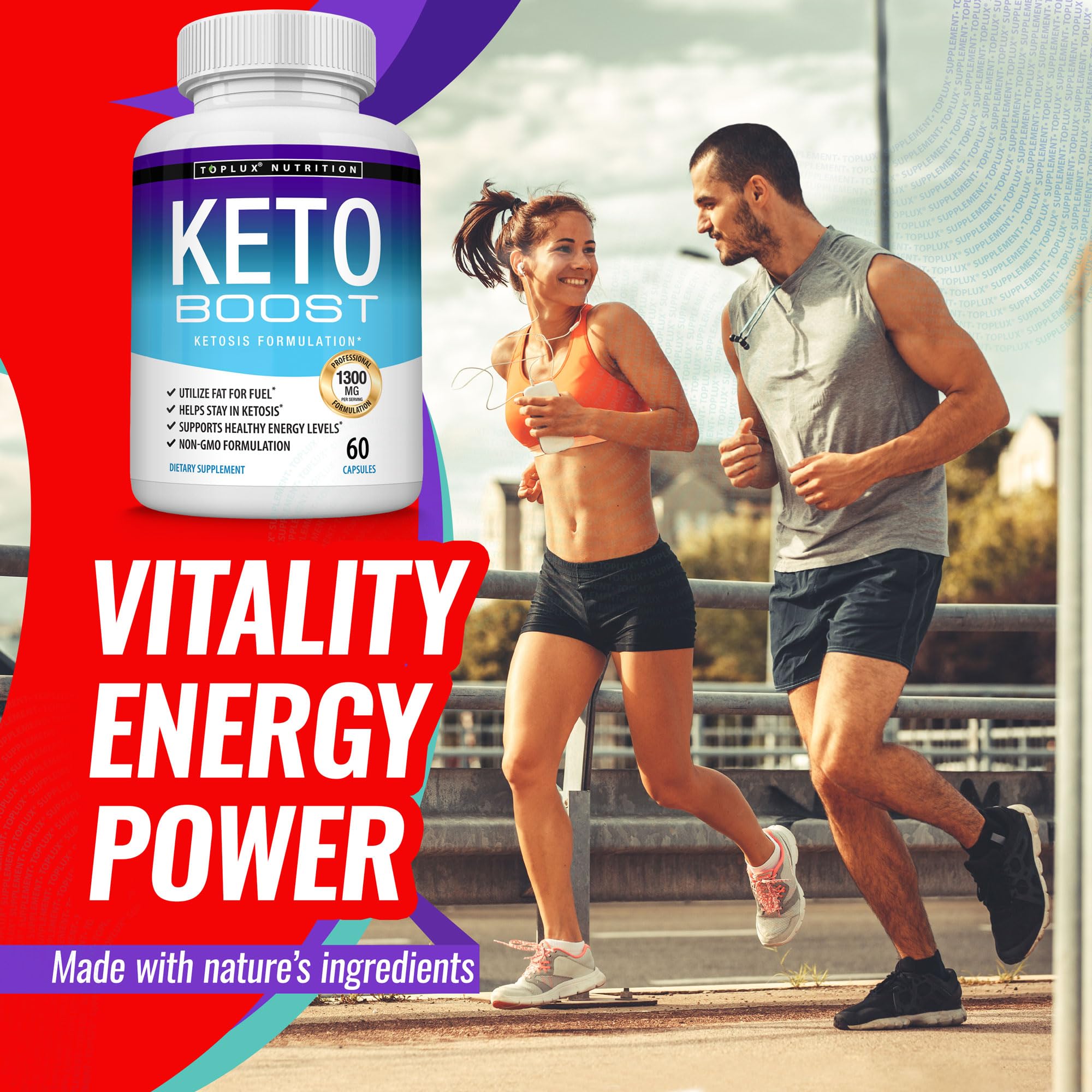 Toplux Keto Boost packaging mockup illustrating brand trust for keto dieters