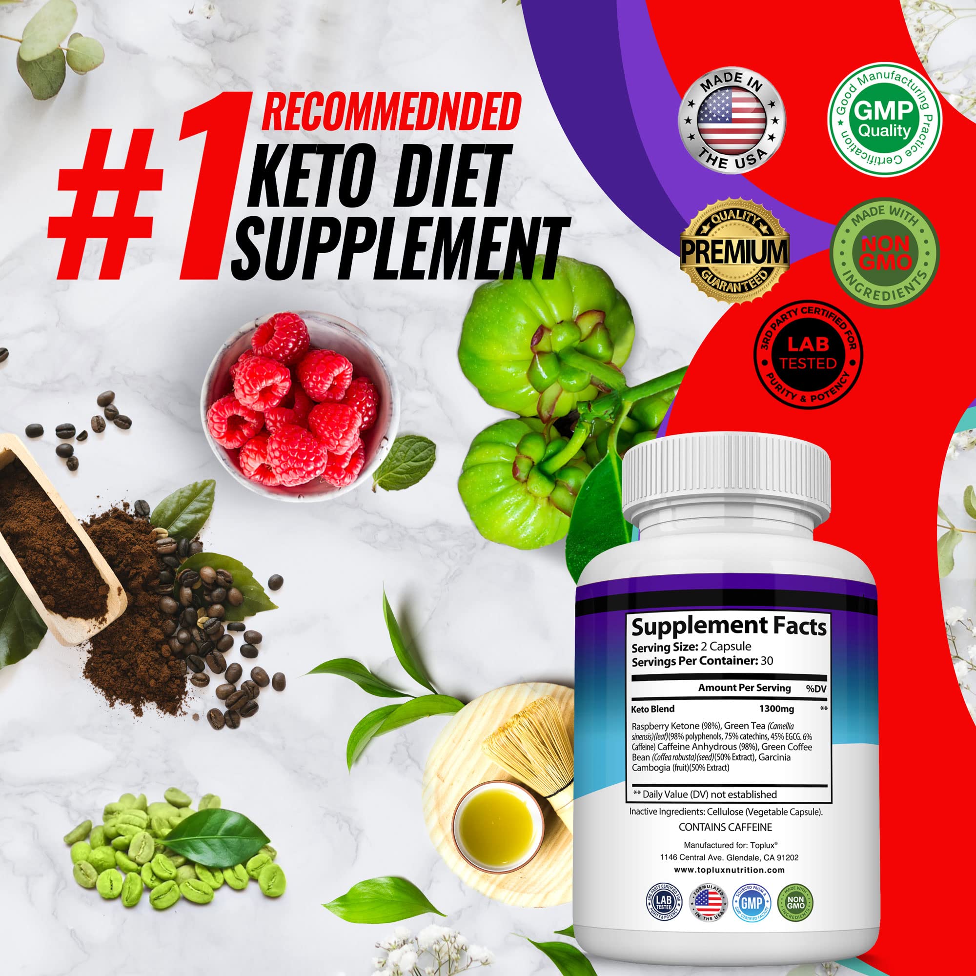 Toplux Keto Boost raspberry ketones ingredient preview