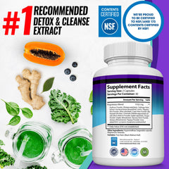 Toplux Keto Detox pills ginger root visual emphasizes digestion-friendly ingredients.