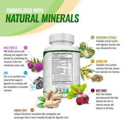 Toplux Liver Detox ingredients artichoke extract image highlights digestion-friendly herbal blend.