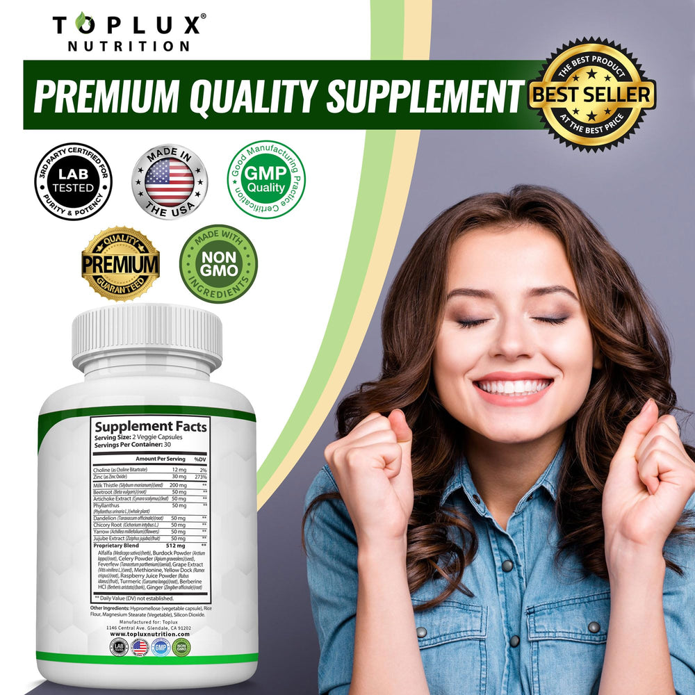 Toplux Liver Detox ingredients dandelion root close-up suggests natural cleansing support.