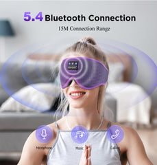 TOPOINT Bluetooth sleep mask shows built-in speakers and microphone