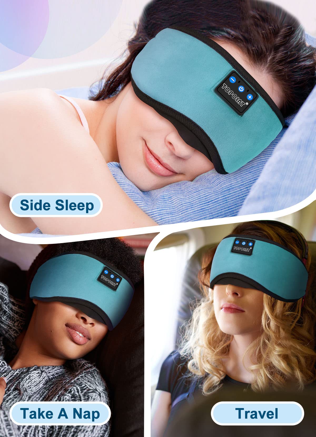 TOPOINT Sleep Mask offers up to 15 hours of playback on a single charge
