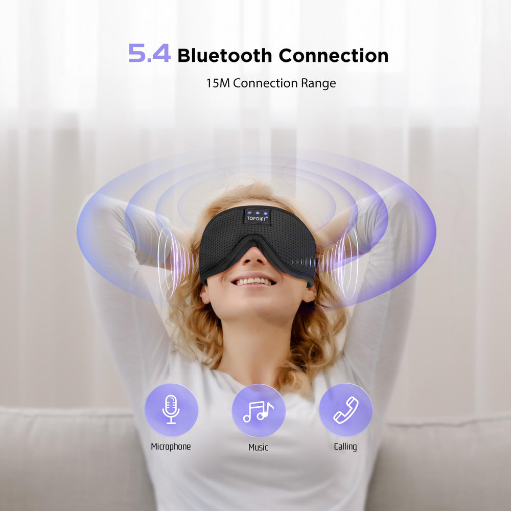 TOPOINT Sleep Mask 3D eye contours creating space for eyes