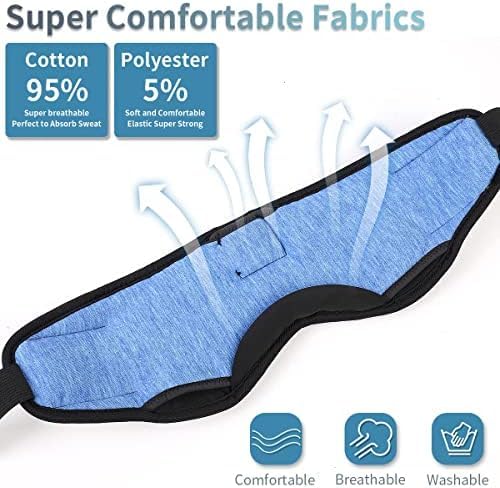 TOPOINT sleep mask Bluetooth-5-4 battery section demonstrates long listening time.