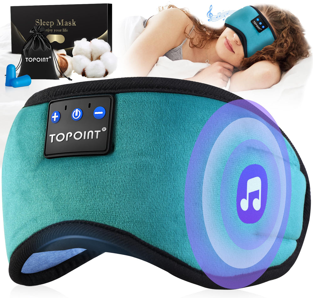 TOPOINT Sleep Mask with nose-block design blocks light for travel comfort