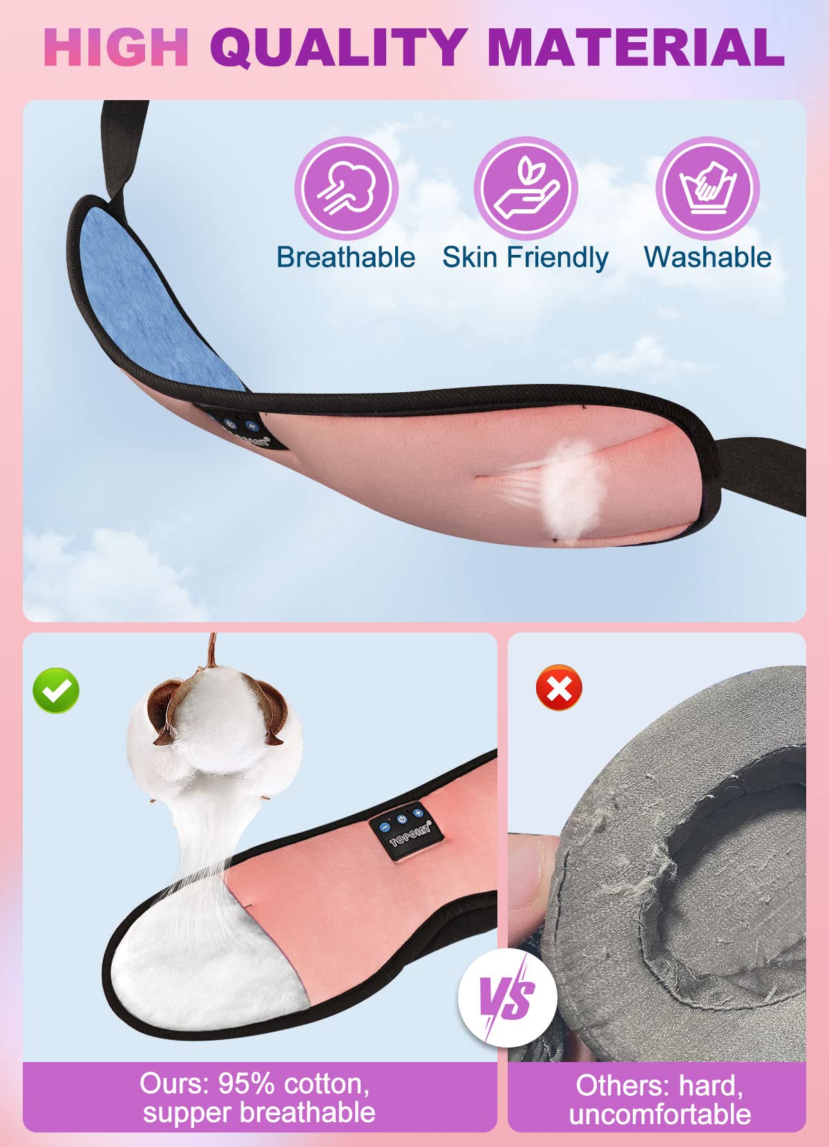 TOPOINT speakers are position-adjustable to fit your ears comfortably