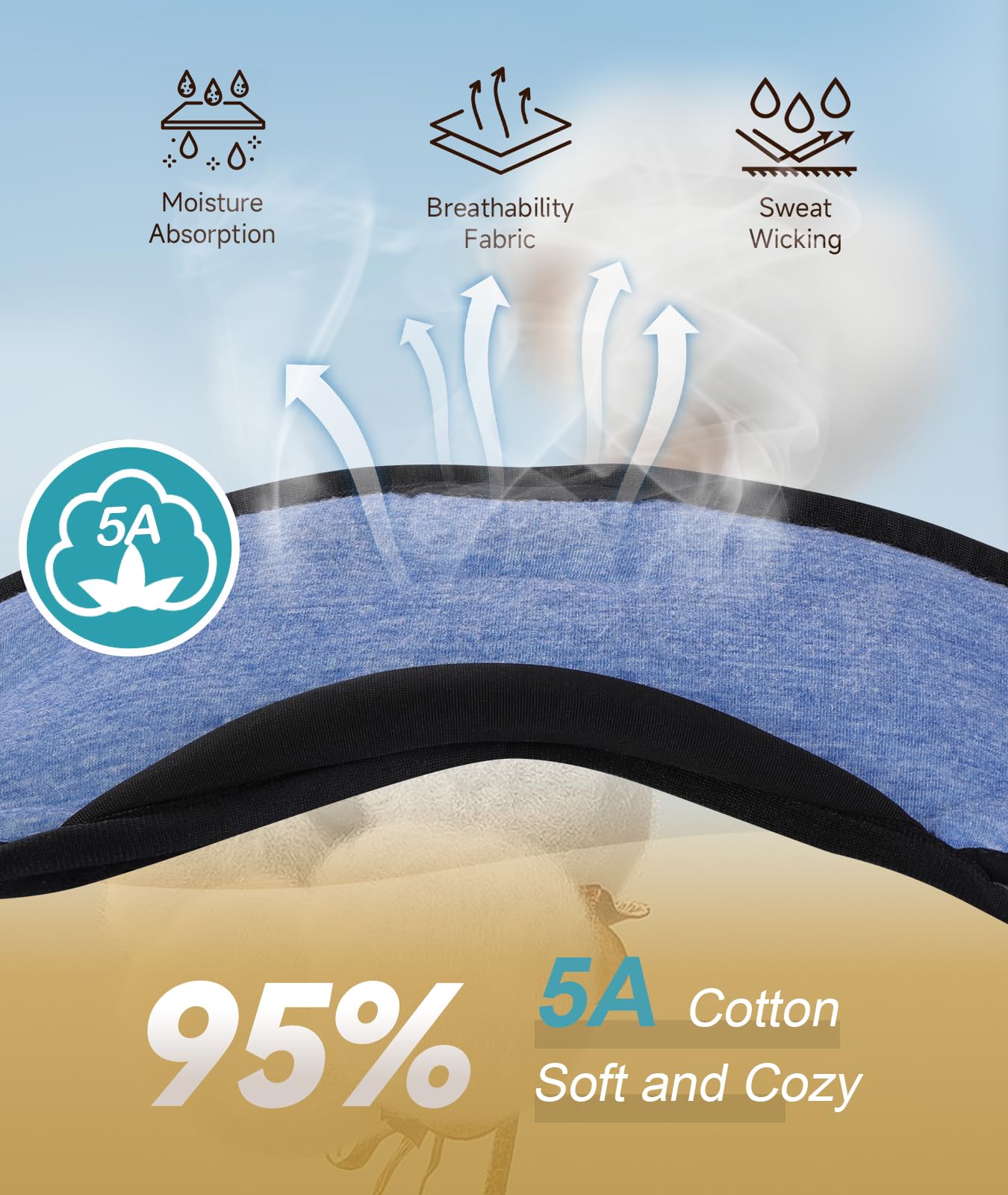 TOPOINT sleep mask travel-friendly design suits hotel and flight naps.