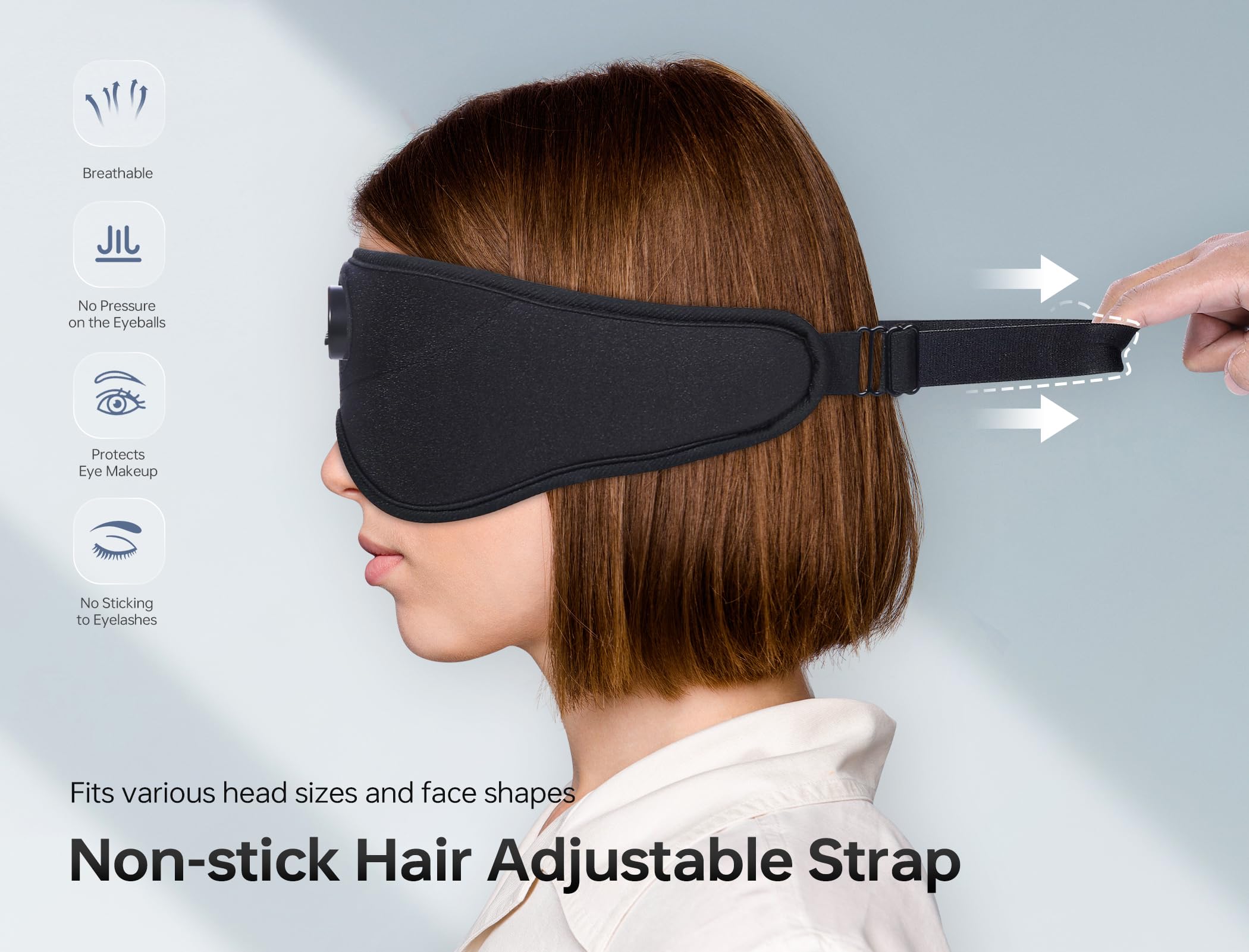 TOPOINT Sleep Mask USB-C charging keeps devices ready during travel.