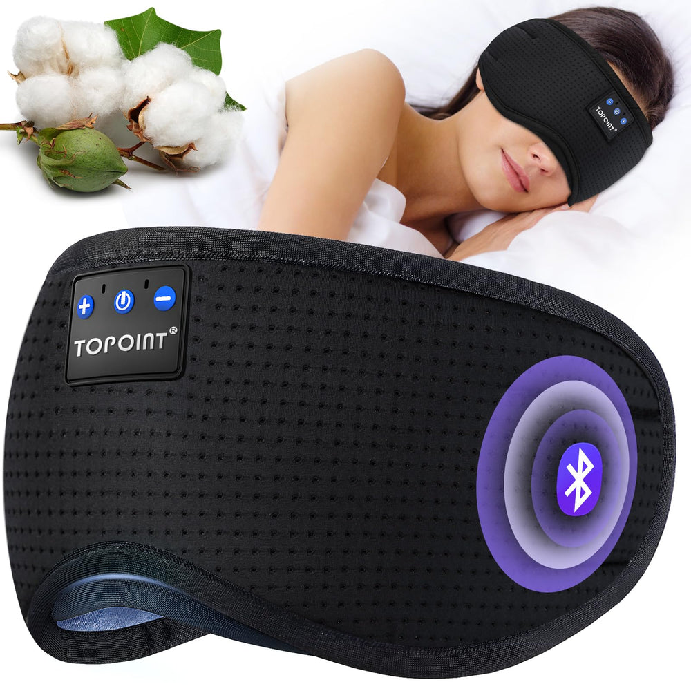 TOPOINT Travel Friendly Sleep Mask compact design ideal for trips and hotels.