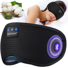TOPOINT Travel Friendly Sleep Mask compact design ideal for trips and hotels.
