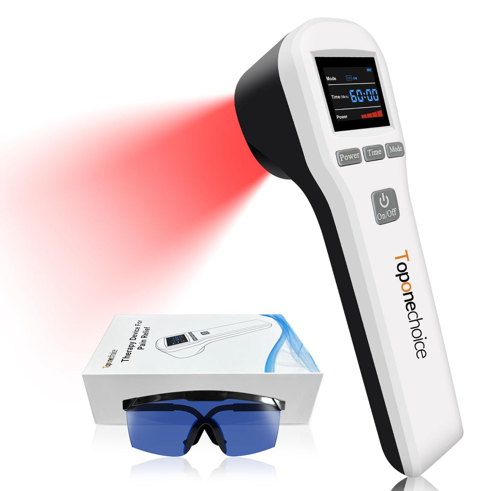 Toponechoice handheld near-infrared device for at-home therapy.