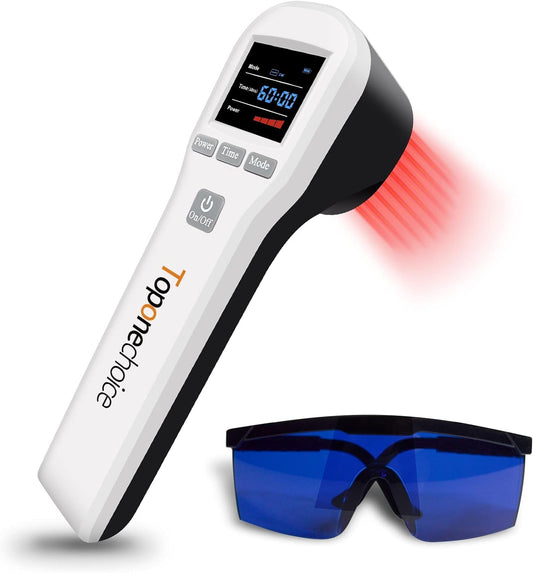 Toponechoice red-light device front view enables at‑home therapy sessions.
