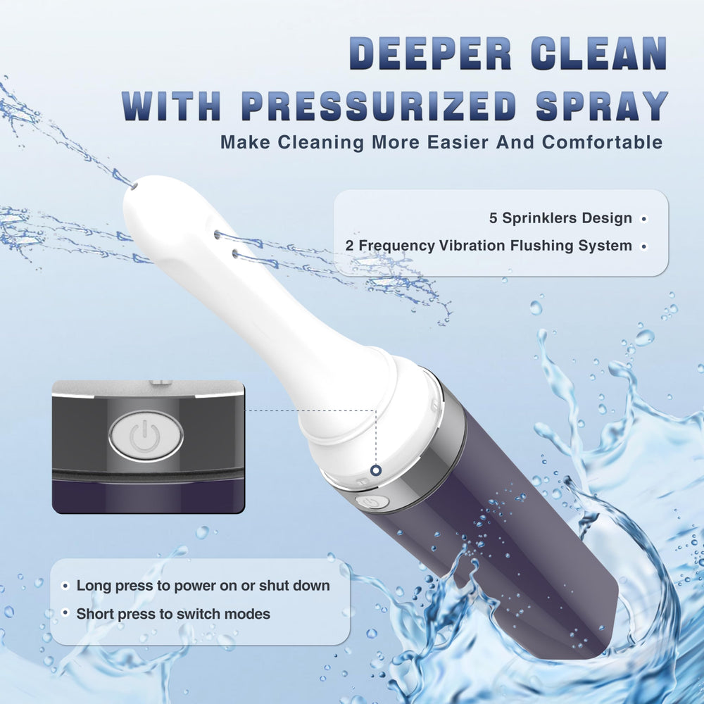 TopQuaFocus 360-degree spray head delivers thorough coverage.