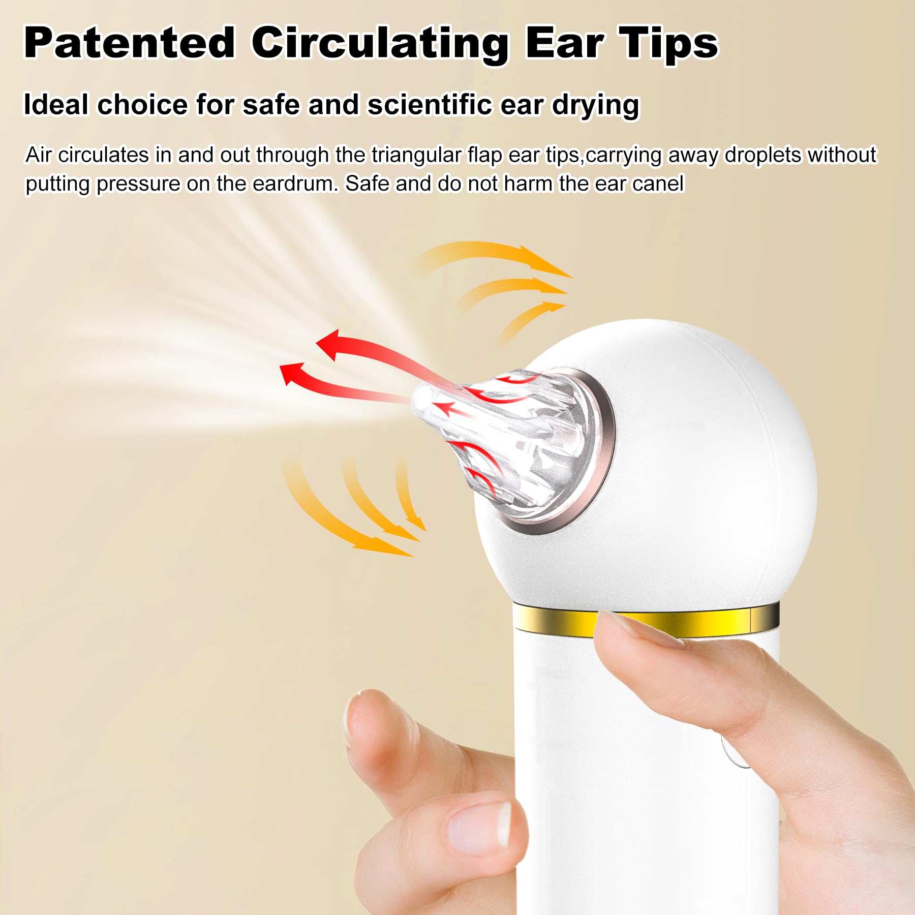 TopQuaFocus Ear Dryer ideal after swimming or showering