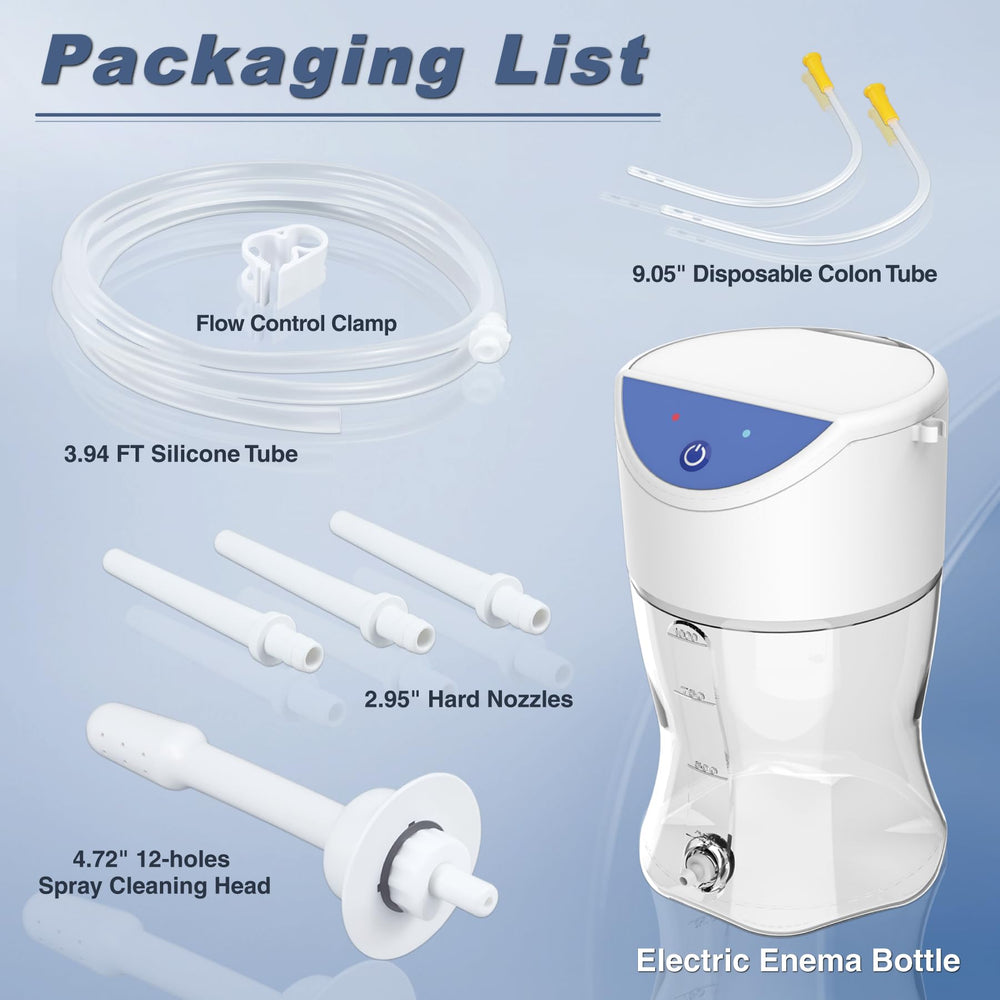 TopQuaFocus enema hose shows 3.94 ft length for comfortable reach