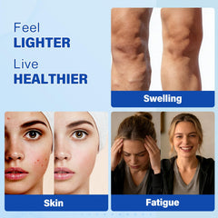 TOPSHEP bottle on glass demonstrates convenient lymphatic support for daily use.