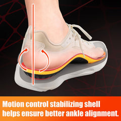 Topsole heel cup stabilizes the heel to reduce overpronation.