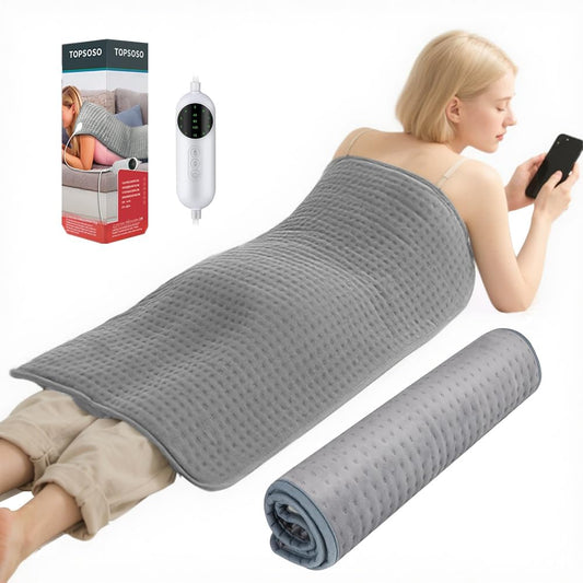 TOPSOSO extralarge 20x40 heating pad provides full-body coverage for broad relief