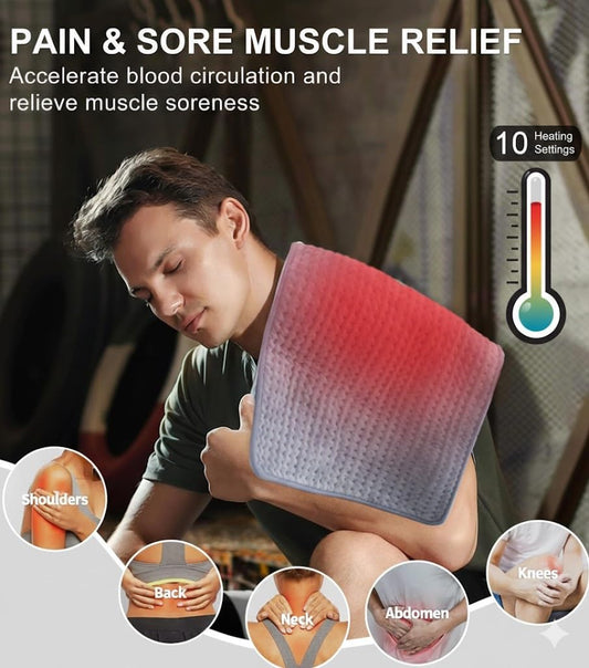 TOPSOSO heating pad with digital controller for precise temperature control