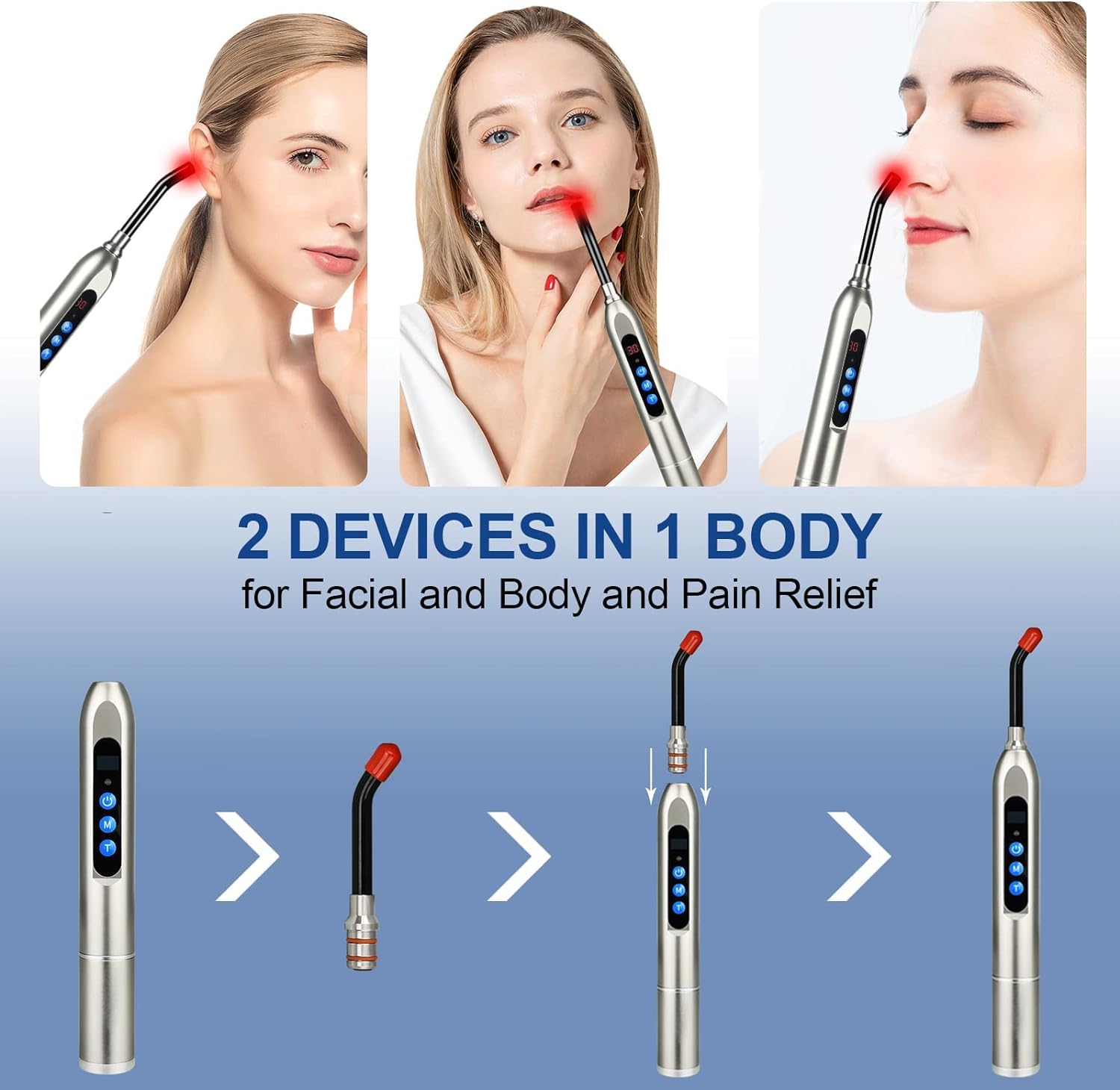 Topvent Red Light Therapy lip area for potential sore relief.
