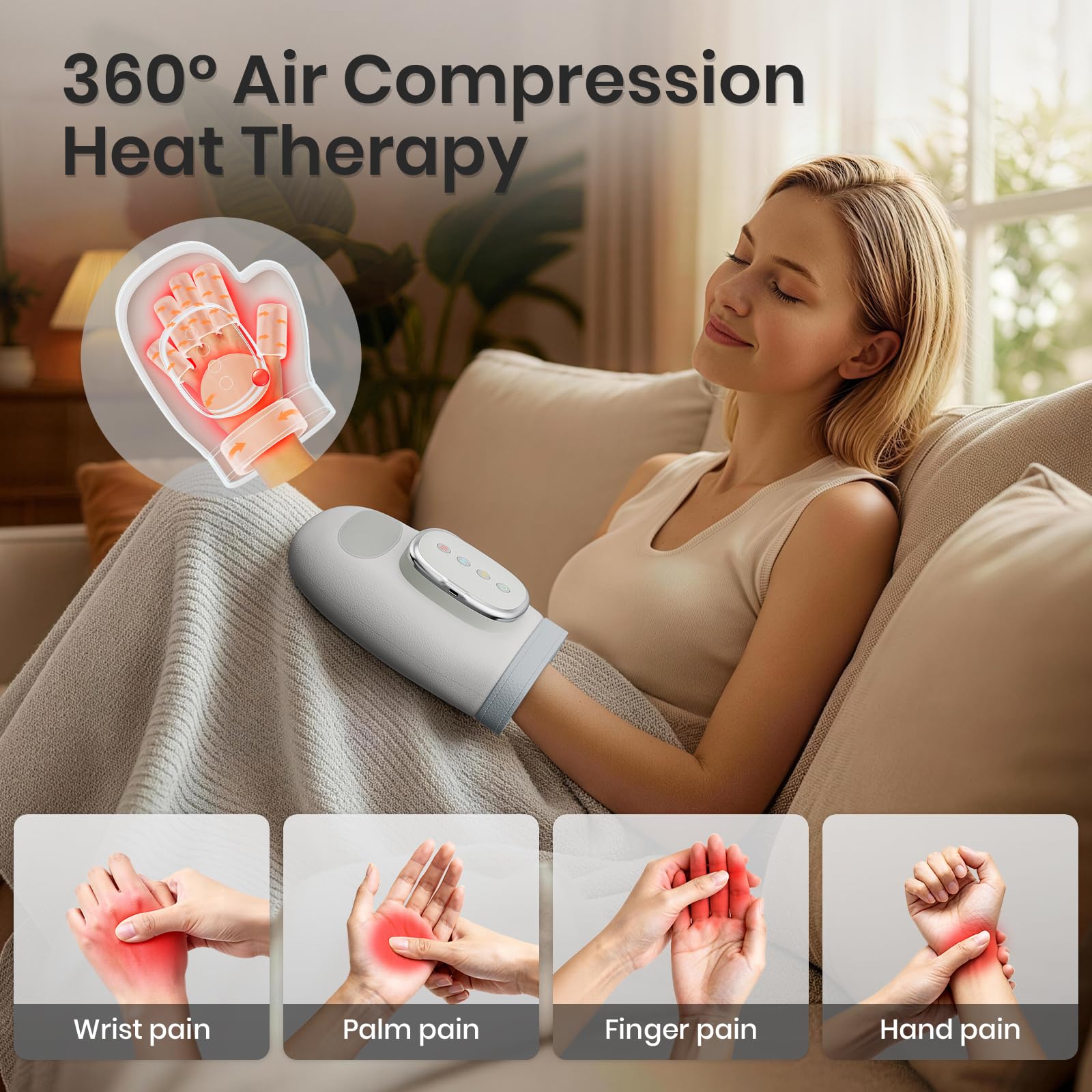 TOQUVORXII 13-airbags design delivers gentle, customizable pressure for hand comfort.