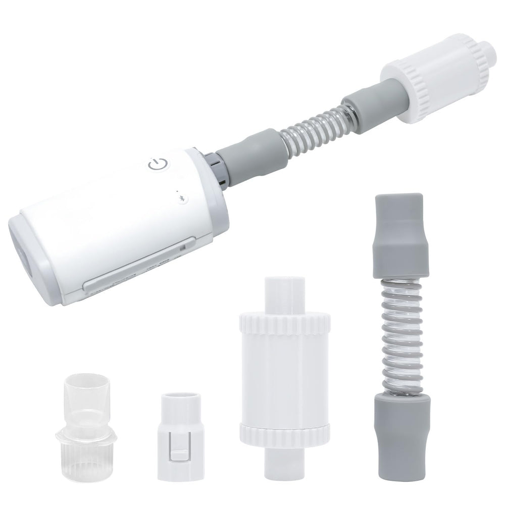 Tordale CPAP muffler with AirMini adapter provides quieter sleep on the go.