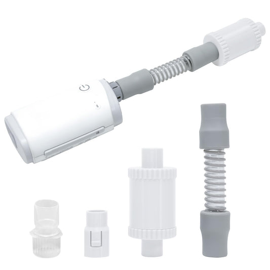Tordale CPAP muffler with AirMini adapter provides quieter sleep on the go.