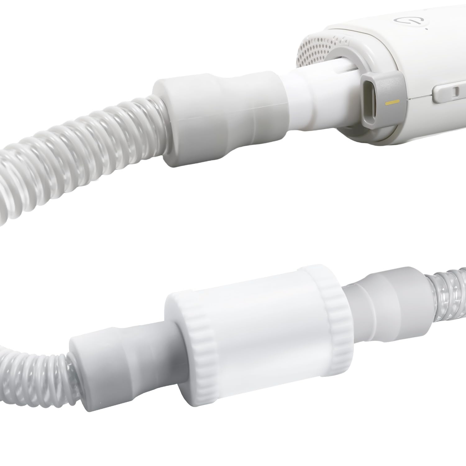 Tordale muffler contains a noise-canceling sponge to reduce ambient disturbance.