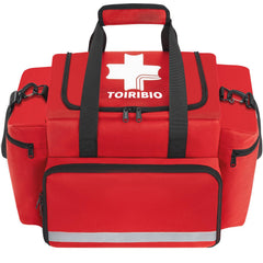 Toribio professional EMT bag top view, organized gear for quick access.