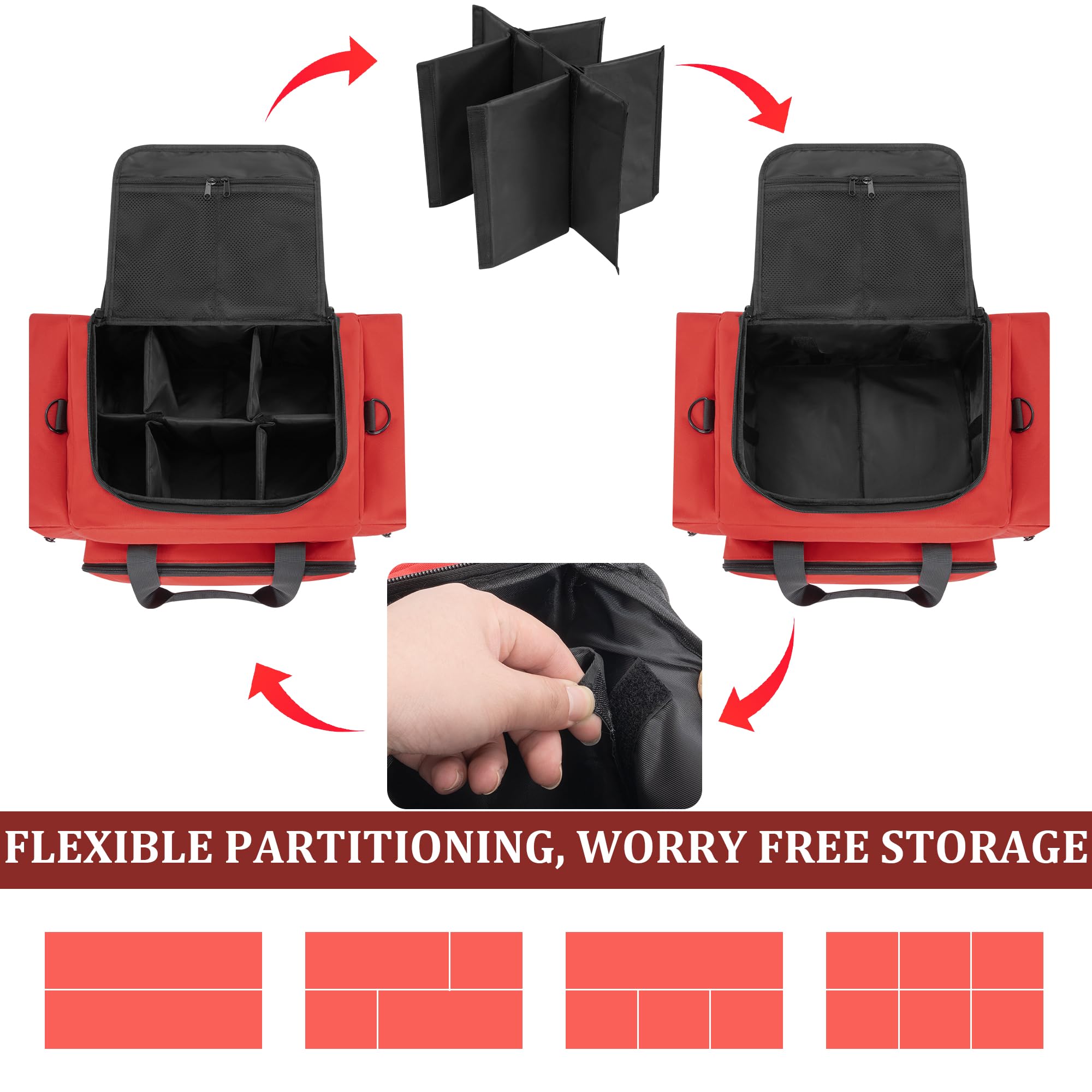 Toribio bag detachable strap for hands-free carry.