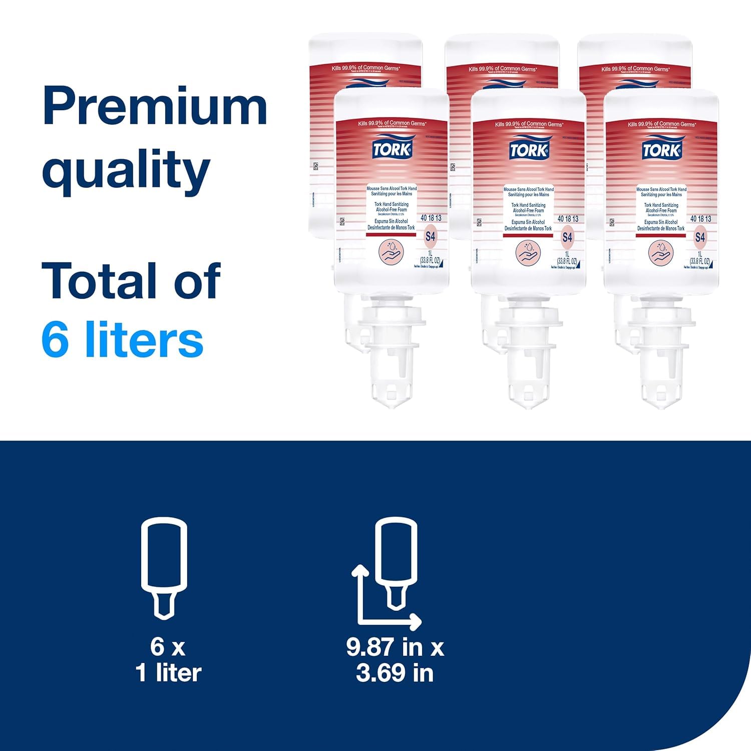 Tork 6x1L packs ready for busy workplaces.
