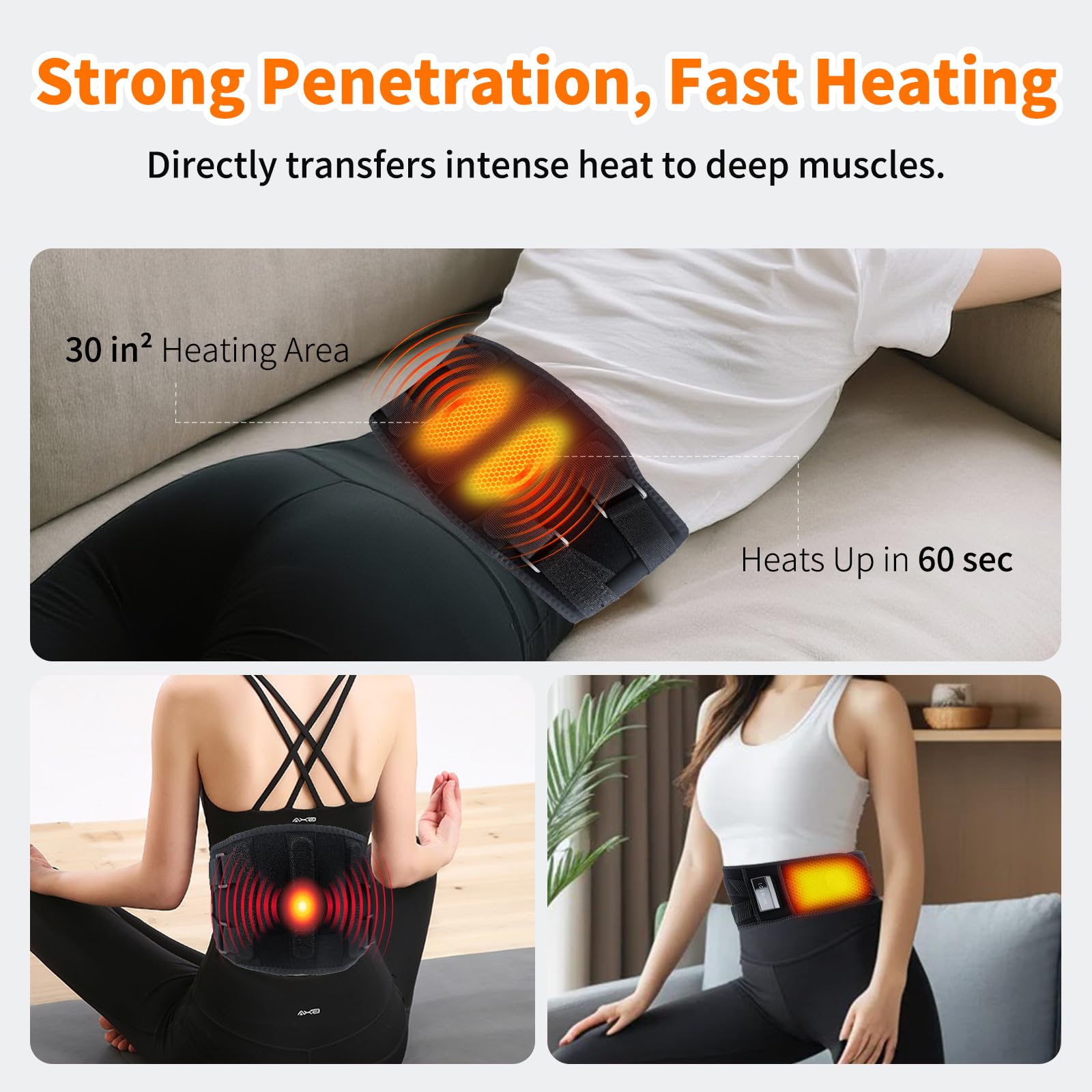 Torktak extension belt shows adjustable fit for waists up to 58 inches.