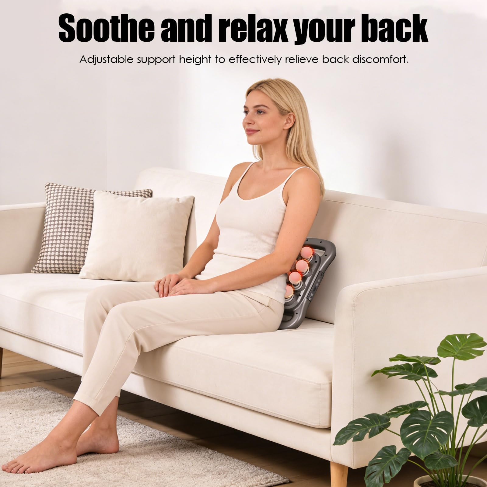 TOSEFES 16-head massage covers large areas for deeper tissue relief.