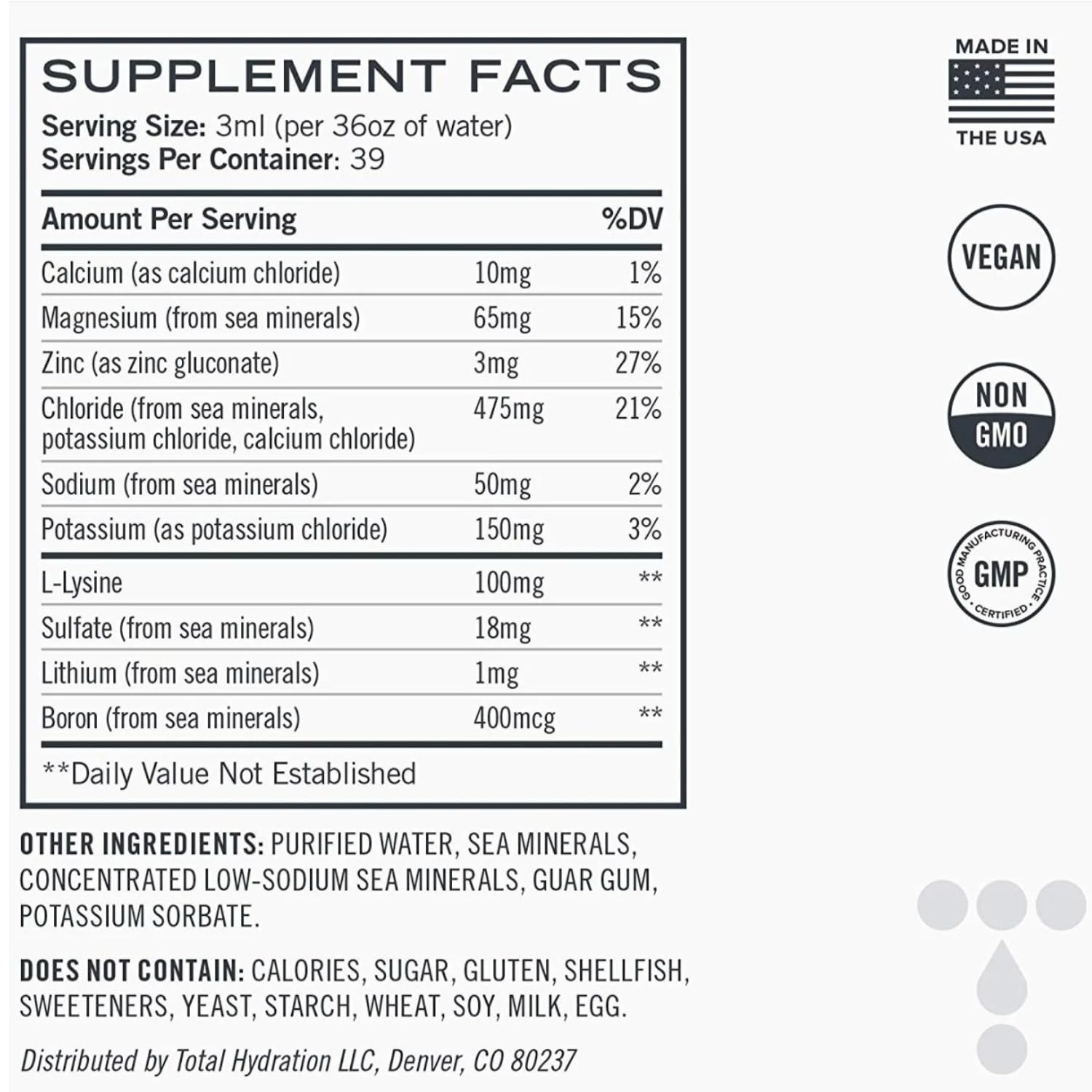 Total Hydration Daylyte dropper pouring to mix electrolytes.